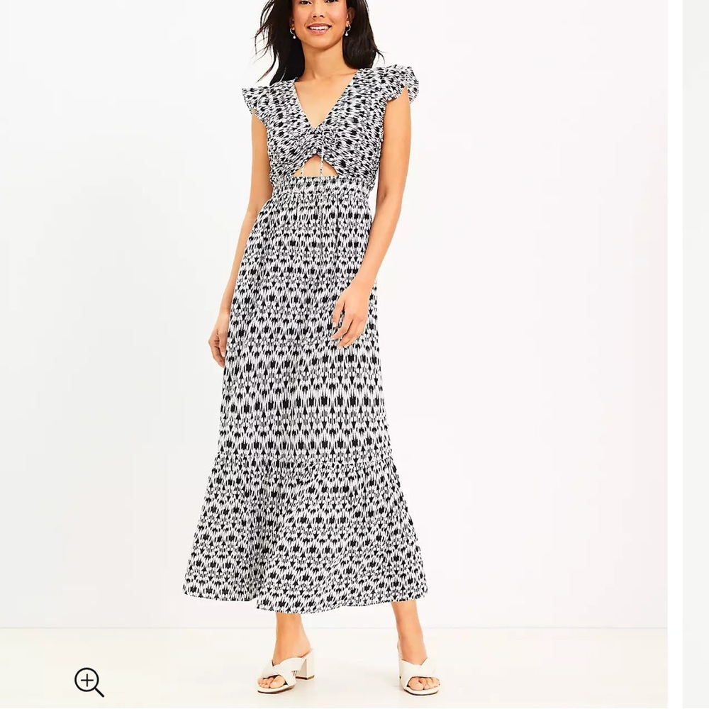 NWT LOFT Beach Scroll Dress size S